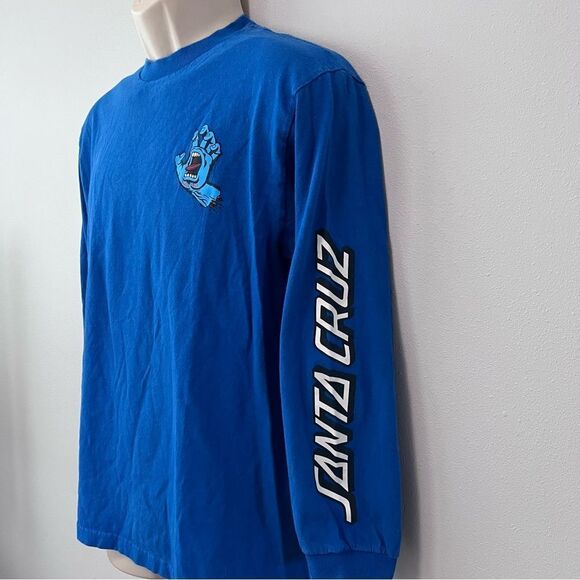 Santa Cruz Screaming Hand Vtg Long Sleeve Cotton Shirt Size M - Picture 3 of 9